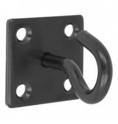 AMIG 24859  
 Placa con gancho fijo 510  
 50 X 50 X 5 mm  
 Acero  
 Negro