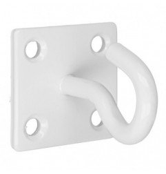 AMIG 24860  
 Placa con gancho fijo 510  
 50 X 50 X 5 mm  
 Acero  
 Blanco
