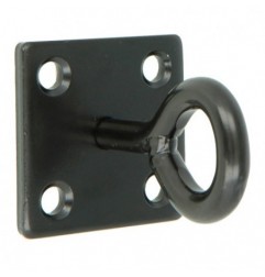 AMIG 24861  
 Placa con gancho cerrado 511  
 50 X 50 X 5 mm  
 Acero  
 Negro
