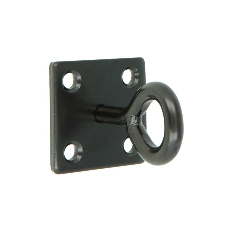 AMIG 24861  
 Placa con gancho cerrado 511  
 50 X 50 X 5 mm  
 Acero  
 Negro