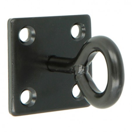 AMIG 24861  
 Placa con gancho cerrado 511  
 50 X 50 X 5 mm  
 Acero  
 Negro