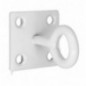 AMIG 24862  
 Placa con gancho cerrado 511  
 50 X 50 X 5 mm  
 Acero  
 Blanco