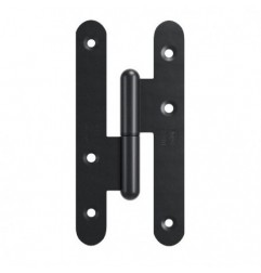 AMIG 24870  
 Pernio 505  
 110 x 55 x 3 mm  
 Acero  
 Negro - Derecha