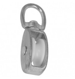 AMIG 24900  
 Polea con ojal giratoria 630  
 8 x 30 mm  
 Zamak  
 Zincado
