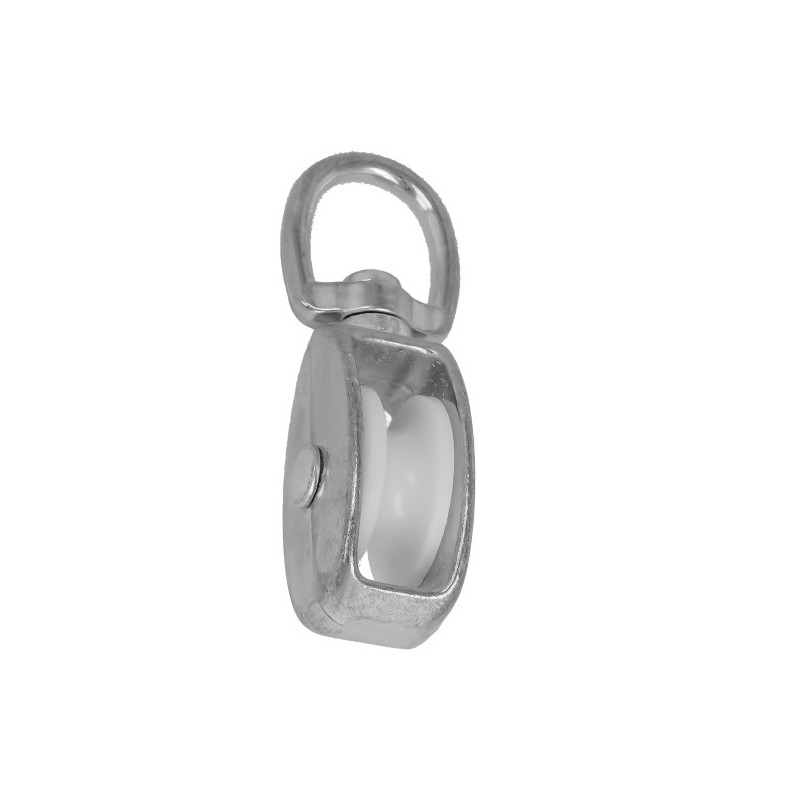 AMIG 24900  
 Polea con ojal giratoria 630  
 8 x 30 mm  
 Zamak  
 Zincado