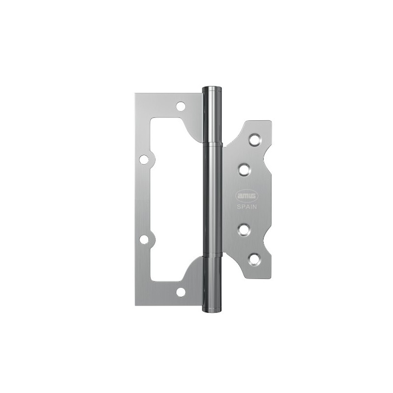 AMIG 24961  
 Bisagra BG1  
 4'' x 2,5'' (100 x 63,5 x 2,5 mm)  
 Acero inoxidable  
 Mate
