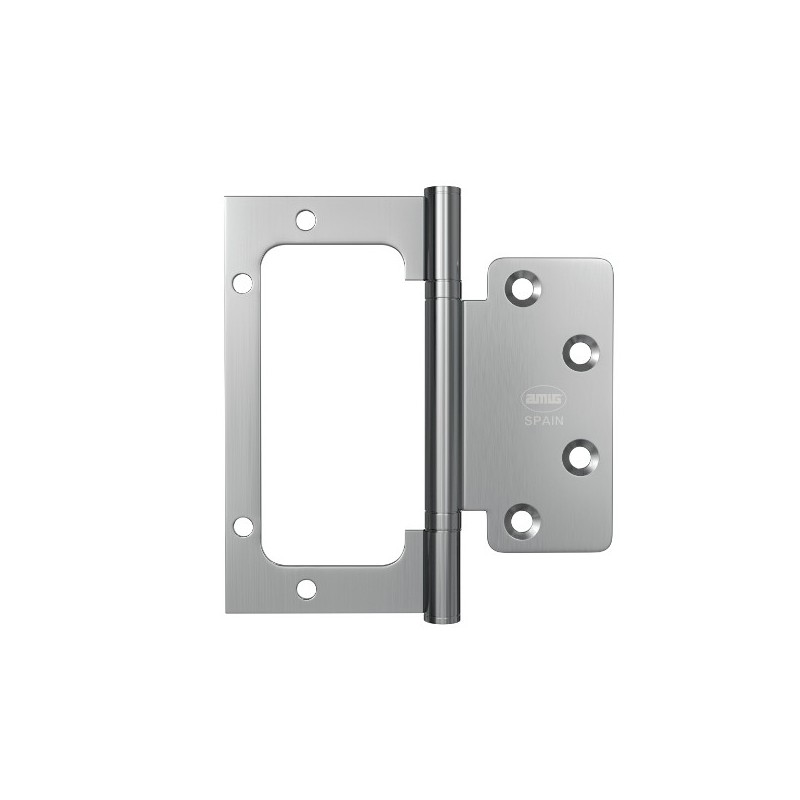 AMIG 24963  
 Bisagra BG1  
 4'' x 3,5'' (100 x 90 x 2,5 mm)  
 Acero inoxidable  
 Mate