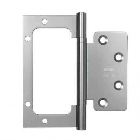 AMIG 24963  
 Bisagra BG1  
 4'' x 3,5'' (100 x 90 x 2,5 mm)  
 Acero inoxidable  
 Mate