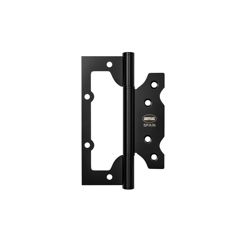 AMIG 24964  
 Bisagra BG1  
 4'' x 2,5'' (100 x 63,5 x 2,5 mm)  
 Acero inoxidable  
 Negro mate
