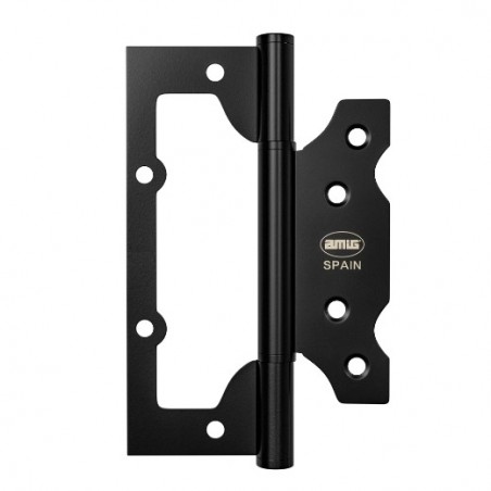 AMIG 24964  
 Bisagra BG1  
 4'' x 2,5'' (100 x 63,5 x 2,5 mm)  
 Acero inoxidable  
 Negro mate