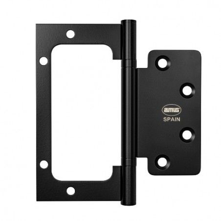 AMIG 24966  
 Bisagra BG1  
 4'' x 3,5'' (100 x 90 x 2,5 mm)  
 Acero inoxidable  
 Negro mate