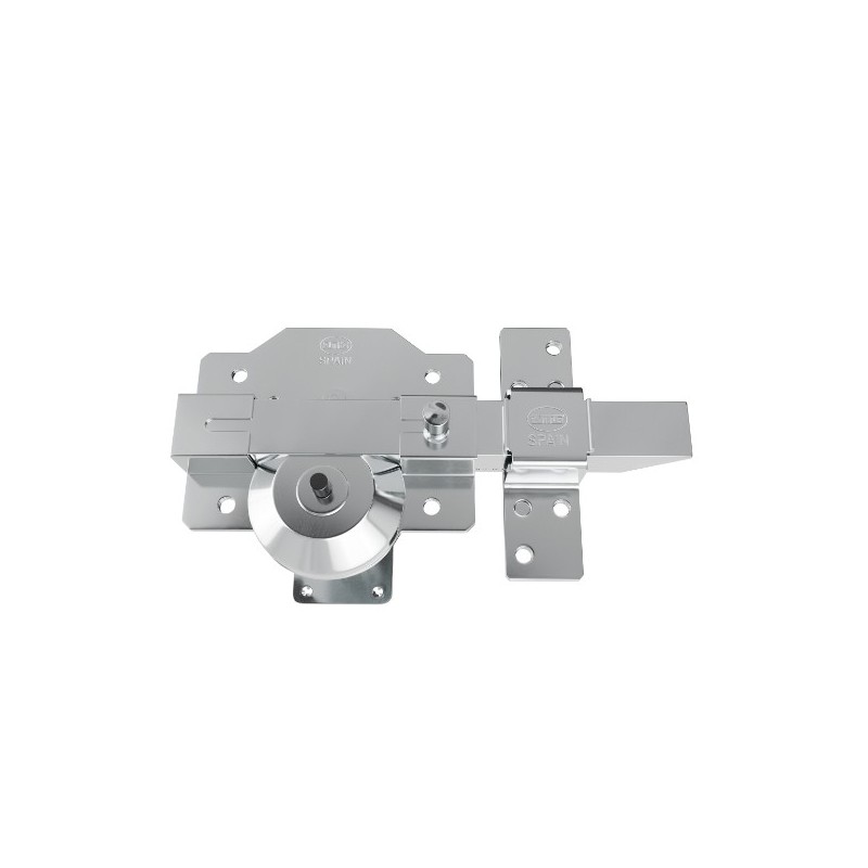 AMIG 24974  
 Cerrojo alta seguridad 1R PLUS  
 90 x 154 mm  
 Acero  
 Cromado brillo - Derecha