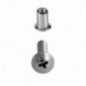 AMIG 24977  
 Tornillo + casquillo para fijación de mamparas 245  
 M5 x 26 mm  
 Acero inoxidable 18/8 y latón  
 Cromado