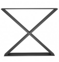 AMIG 24984  
 Pata de mesa 2405  
 712 x 780 x 80 mm  
 Acero  
 Negro mate
