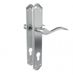 AMIG 24990  
 Manilla con placa BETA PB85  
 256 x 48 mm  
 Acero  
 Cromado mate