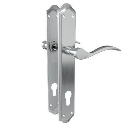 AMIG 24990  
 Manilla con placa BETA PB85  
 256 x 48 mm  
 Acero  
 Cromado mate