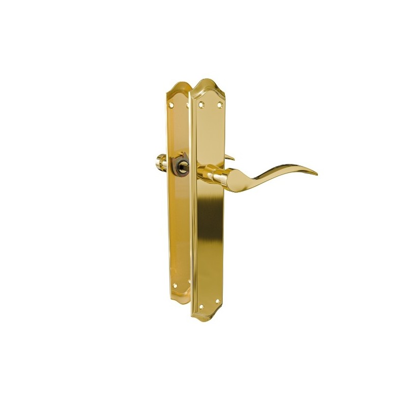 AMIG 24993  
 Manilla con placa BETA  
 256 x 48 mm  
 Acero  
 Latonado mate