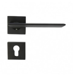 AMIG 24999  
 Manilla con roseta + bocallaves ZAHORA  
 51 x 51 mm  
 Aluminio  
 Negro mate