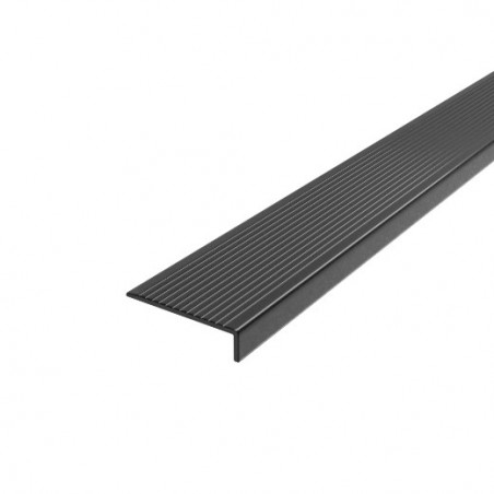 AMIG 25016   Ángulo escalera aluminio   40 x 15 mm   Aluminio   Negro mate