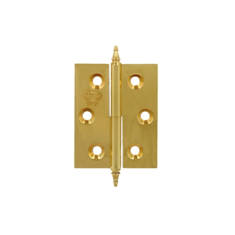 AMIG 2502  
 Bisagra 1006  
 60 x 40 x 2 mm  
 Latón  
 Pulido - Izquierda