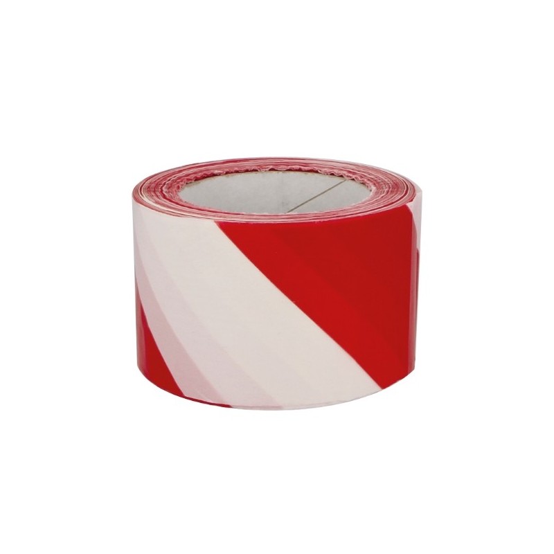 AMIG 25070  
 Cinta balizaje 522  
 70 mm x 500 m  
 Polietileno baja densidad LDPE  
 Rojo-blanco