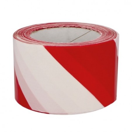 AMIG 25070  
 Cinta balizaje 522  
 70 mm x 500 m  
 Polietileno baja densidad LDPE  
 Rojo-blanco