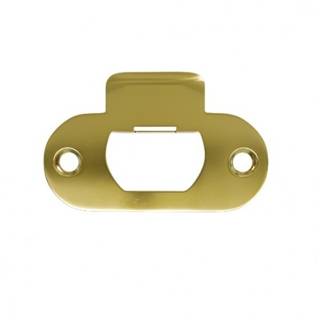 AMIG 25073  
 Soporte picaporte REDONDO  
 Acero  
 Latonado