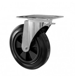AMIG 25076  
 Rueda con pletina 2750  
 200 x 50 mm  
 Goma  
 Negro