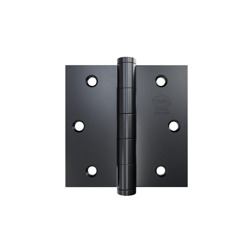 AMIG 25096  
 Bisagra 2010  
 3'' x 3'' (76 x 76 x 2 mm)  
 Acero inoxidable 18/8  
 Negro