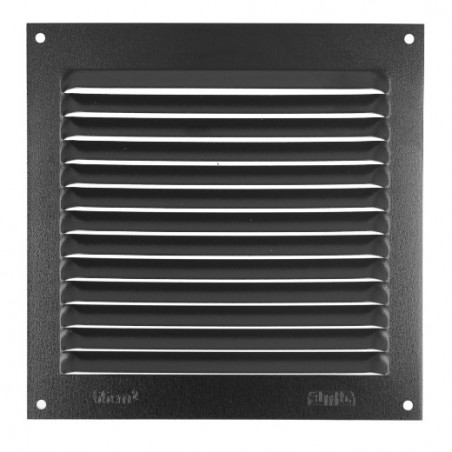 AMIG 25128  
 Rejilla ventilación 3  
 150 x 150 mm  
 Aluminio  
 Negro