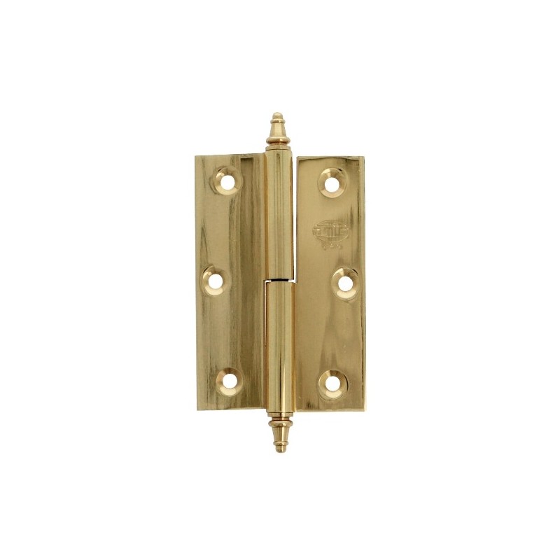 AMIG 2513  
 Bisagra 1007  
 120 x 80 x 3 mm  
 Latón  
 Pulido - Derecha