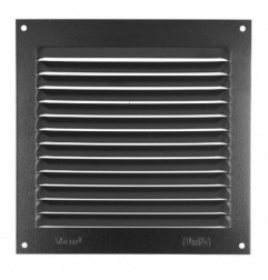 AMIG 25139  
 Rejilla ventilación con mosquitera 3  
 300 x 300 mm  
 Aluminio  
 Negro