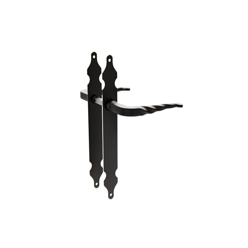 AMIG 25141  
 Manilla con placa 101N  
 250 x 28 mm  
 Placa de acero, Tirador de zamak  
 Negro