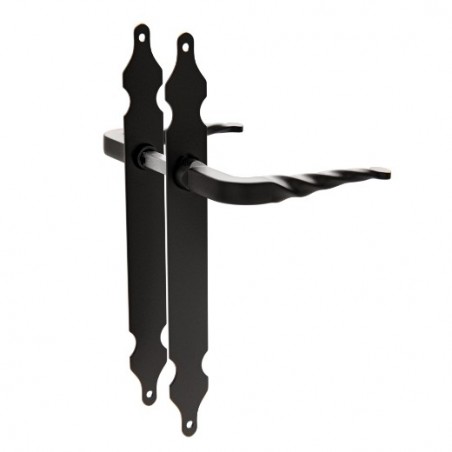 AMIG 25141  
 Manilla con placa 101N  
 250 x 28 mm  
 Placa de acero, Tirador de zamak  
 Negro
