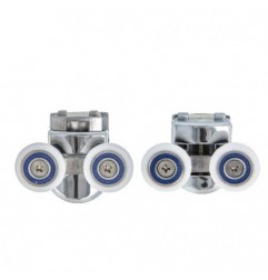 AMIG 25148  
 Rodamiento mampara PMC07  
 Ø23 mm  
 Zamak  
 Cromado