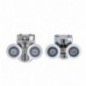 AMIG 25148  
 Rodamiento mampara PMC07  
 Ø23 mm  
 Zamak  
 Cromado