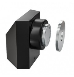 AMIG 25166  
 Tope puerta magnético 702  
 36 x 38 x 41 mm  
 Acero inoxidable  
 Negro