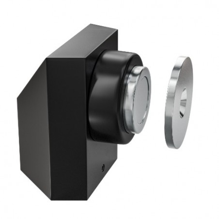 AMIG 25166  
 Tope puerta magnético 702  
 36 x 38 x 41 mm  
 Acero inoxidable  
 Negro