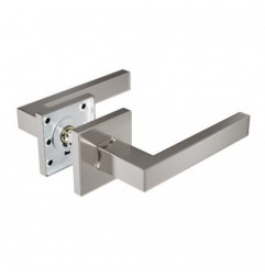 AMIG 25168  
 Manilla con roseta 8RX  
 54 x 54 mm  
 Acero inoxidable  
 Mate
