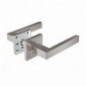 AMIG 25168  
 Manilla con roseta 8RX  
 54 x 54 mm  
 Acero inoxidable  
 Mate