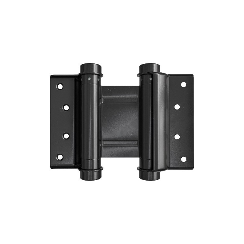 AMIG 25196  
 Bisagra doble acción 3037  
 100 x 126 mm  
 Acero  
 Negro