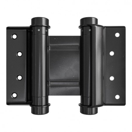 AMIG 25196  
 Bisagra doble acción 3037  
 100 x 126 mm  
 Acero  
 Negro