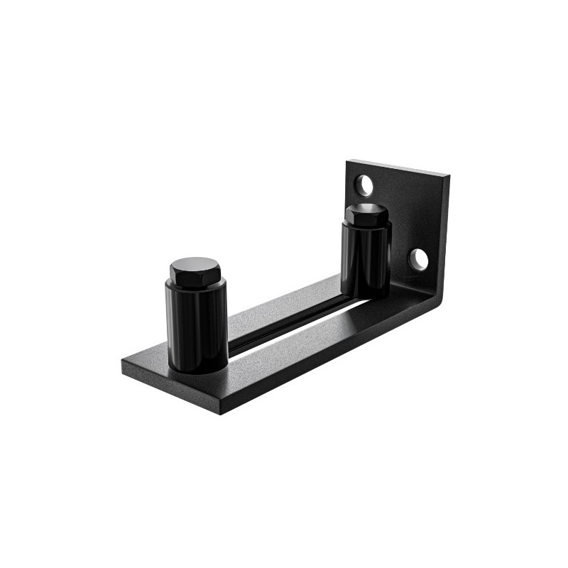 AMIG 25206  
 Guía inferior corredera SD021  
 105 x 40 x 40 mm  
 Acero  
 Negro