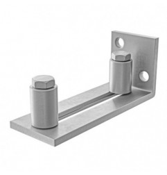 AMIG 25207  
 Guía inferior corredera SD022  
 105 x 40 x 40 mm  
 Acero inoxidable 18/8  
 Mate