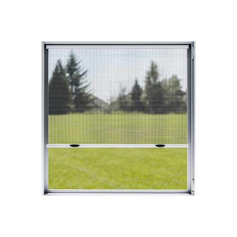 AMIG 25223  
 Mosquitera enrollable MR01  
 140 x 140 cm  
 Blanco/Gris