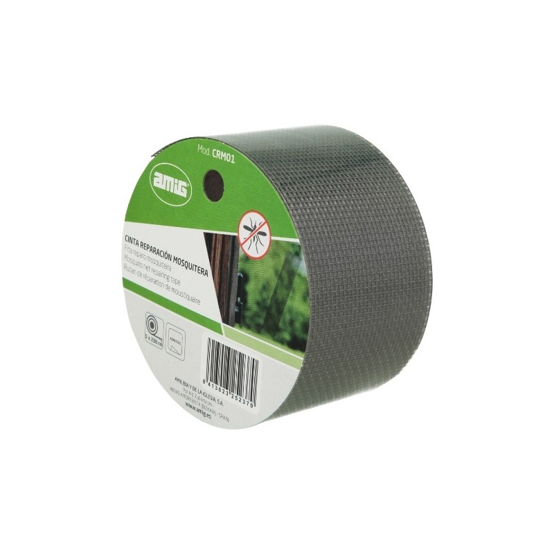 AMIG 25237  
 Cinta reparación mosquitera CRM01  
 5 x 200 cm  
 Fibra de vidrio