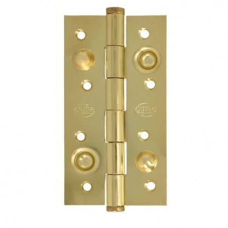 AMIG 2524  
 Bisagra seguridad 565  
 150 x 82 x 3 mm  
 Acero  
 Latonado barnizado