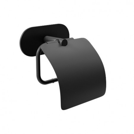 AMIG 25252  
 Portarrollos wc con tapa EA-4  
 140x125 mm  
 Acero inoxidable 18/8  
 Negro mate