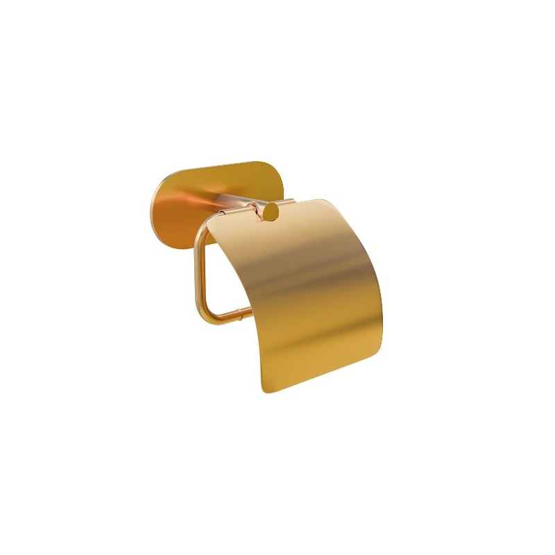 AMIG 25253  
 Portarrollos wc con tapa EA-4  
 140x125 mm  
 Acero inoxidable 18/8  
 Oro mate