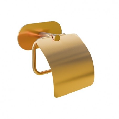 AMIG 25253  
 Portarrollos wc con tapa EA-4  
 140x125 mm  
 Acero inoxidable 18/8  
 Oro mate